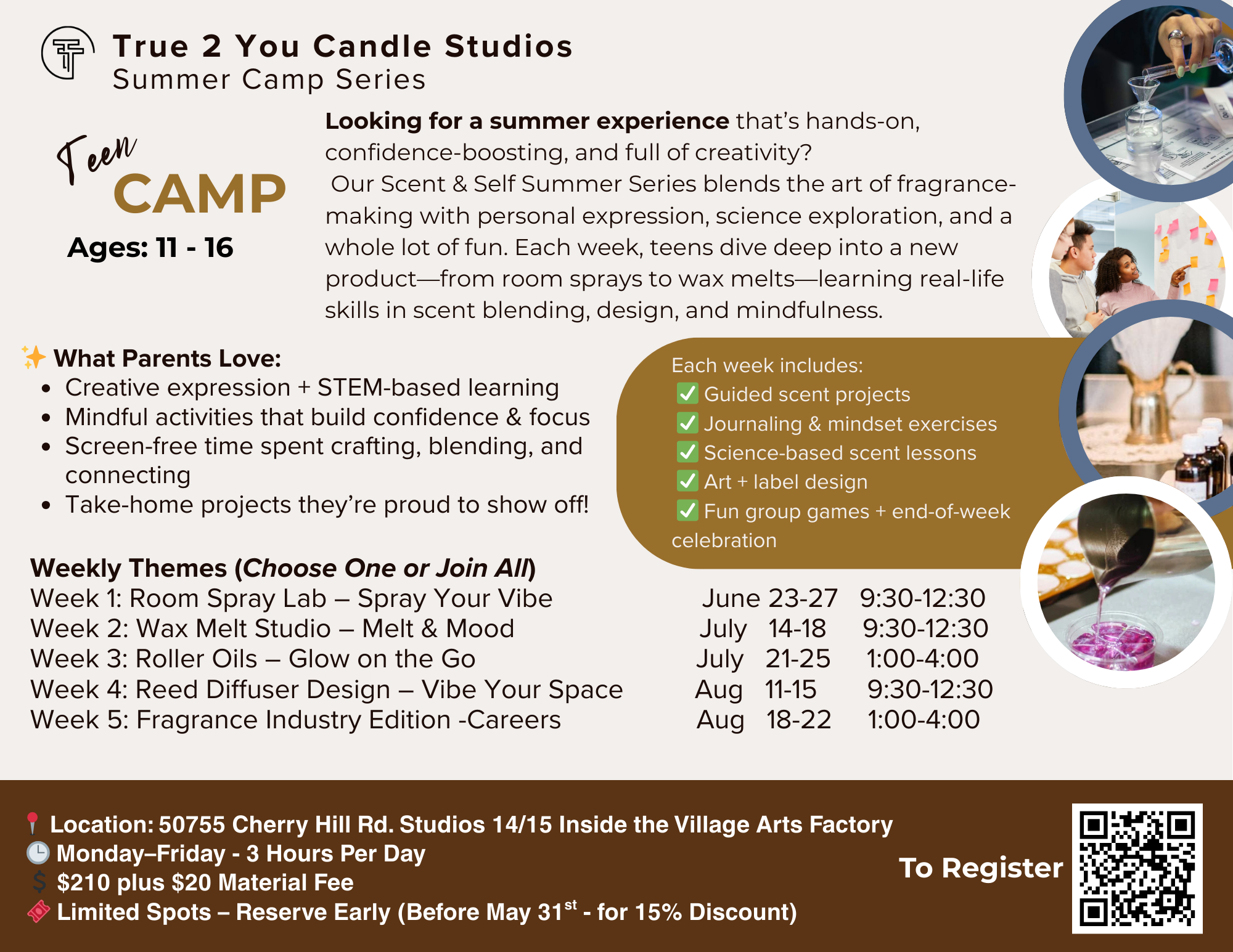 Summer Camp Series Flyer with QR Code